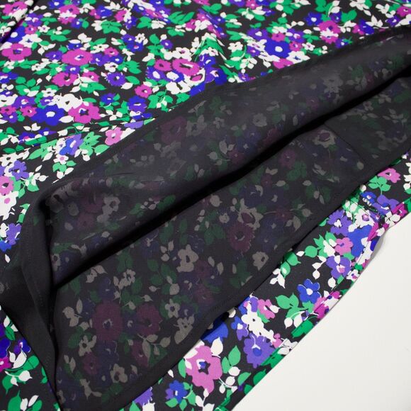 Lauren Ralph Lauren Georgette Cap Sleeve A-Line Floral Dress Women Size 10 (A6) - Picture 9 of 16